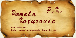 Pamela Koturović vizit kartica